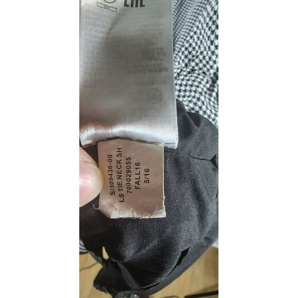 Banana Republic Houndstooth Pattern Shirt Dress Ruffle Business Casual Size S - Picture 6 of 6